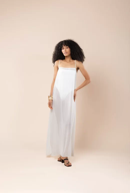 Vestido Ana Transparência Off White