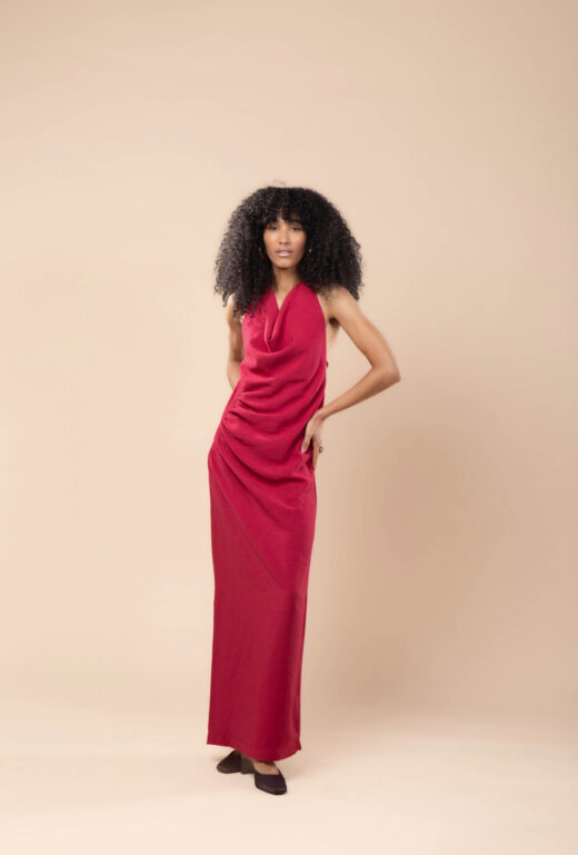 Vestido Longo Antônia Framboesa