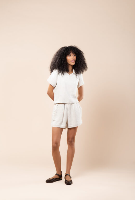 Blusa Polo Textura Natural