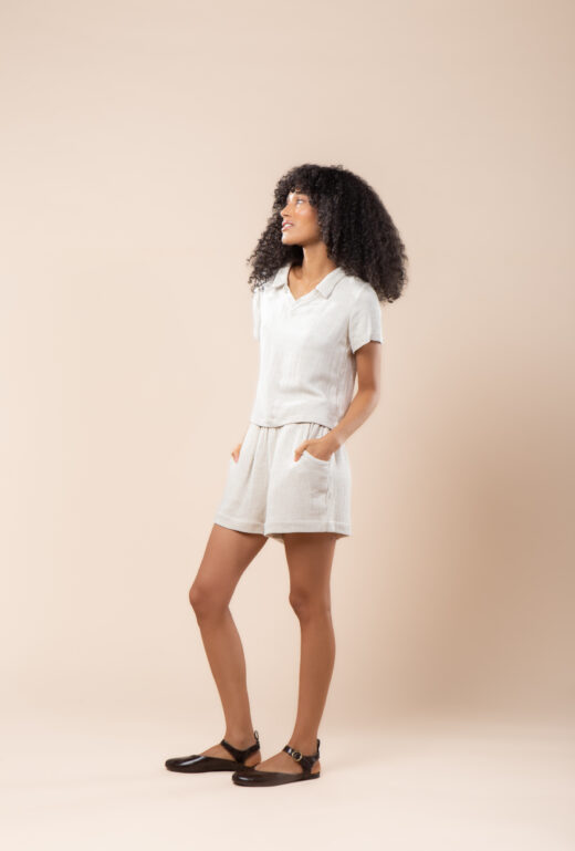 Short Flávia Textura Natural