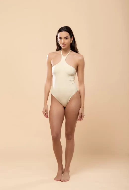 Maiô Halter Piera Baunilha