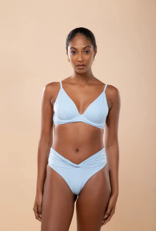 Calcinha Drapeada Azul