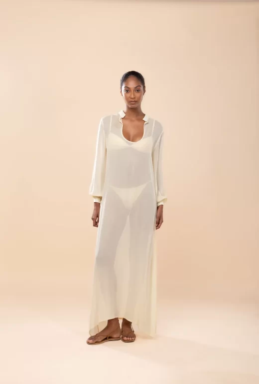 Kaftan Janine Baunilha