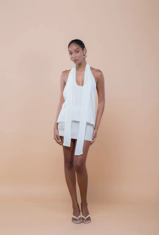 Blusa Lua Echarpe Off White