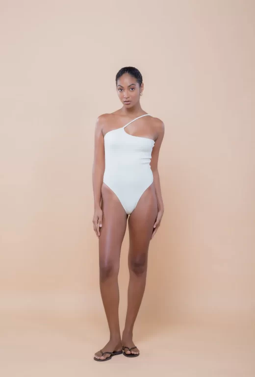 Maiô Amanda Off White Textura