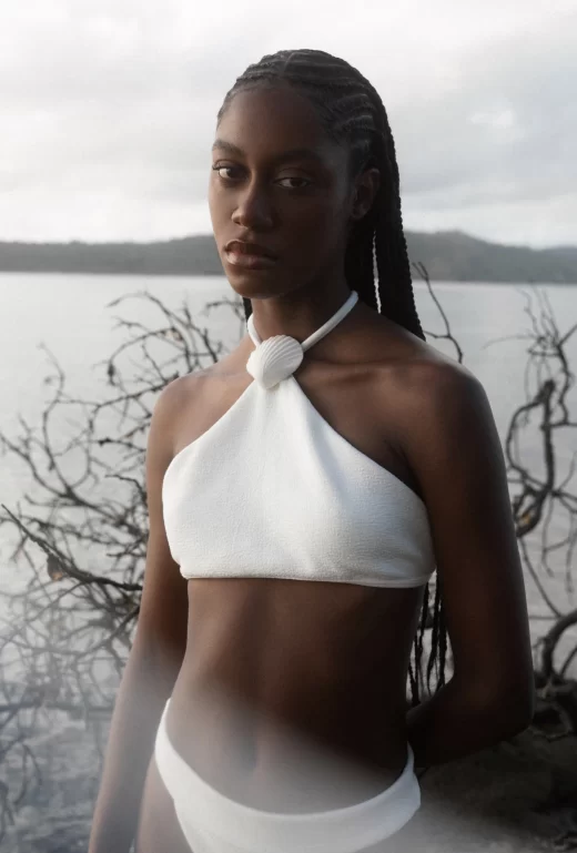 Top Mar Halter Off White Textura