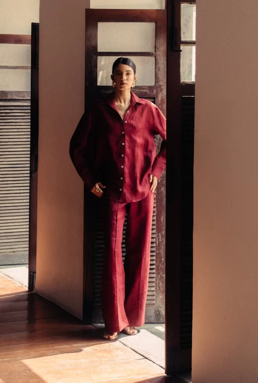 Calça Livia Vinho Profundo