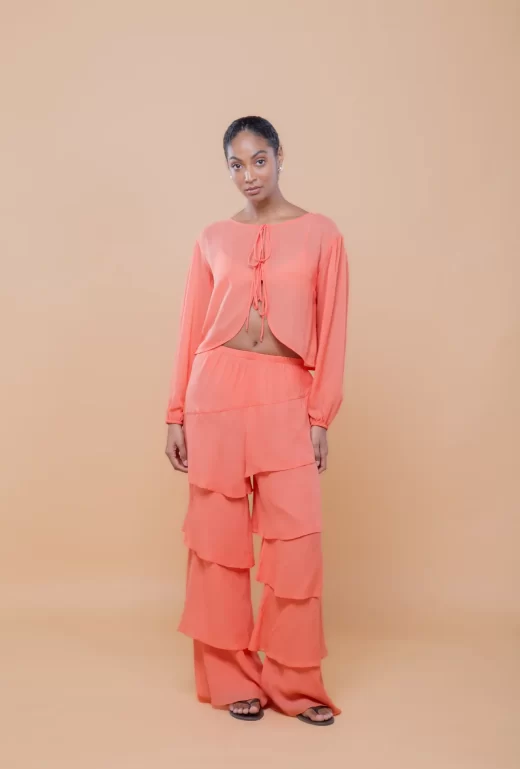 Calça Uly Camadas Coral