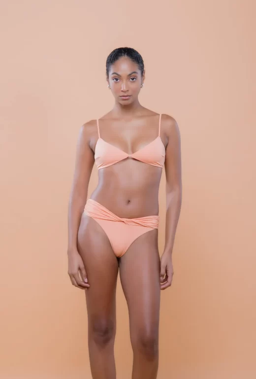 Calcinha Drapeada Coral