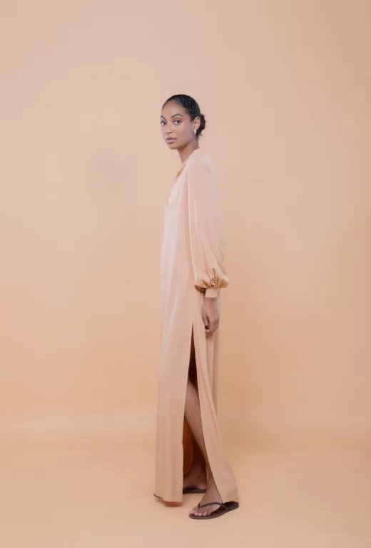 Saída Kaftan Longa Janine Argila
