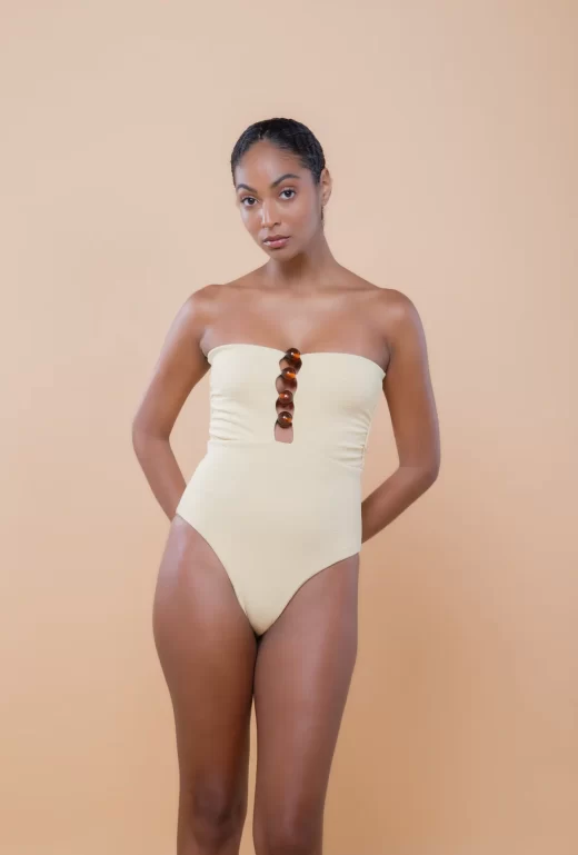 Maiô Esferas TQC Baunilha Textura