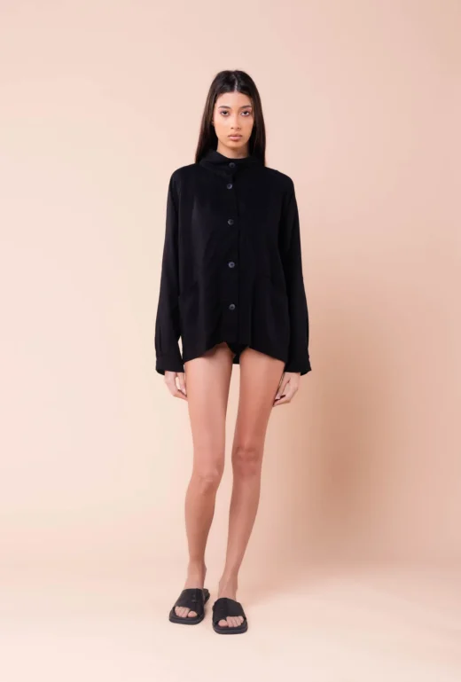 Camisa Gola Erica Preto